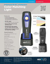 Load image into Gallery viewer, Professional CRI 96+, 3 Temperature Color Match Detailing Light - NextLED NT-2040B-3