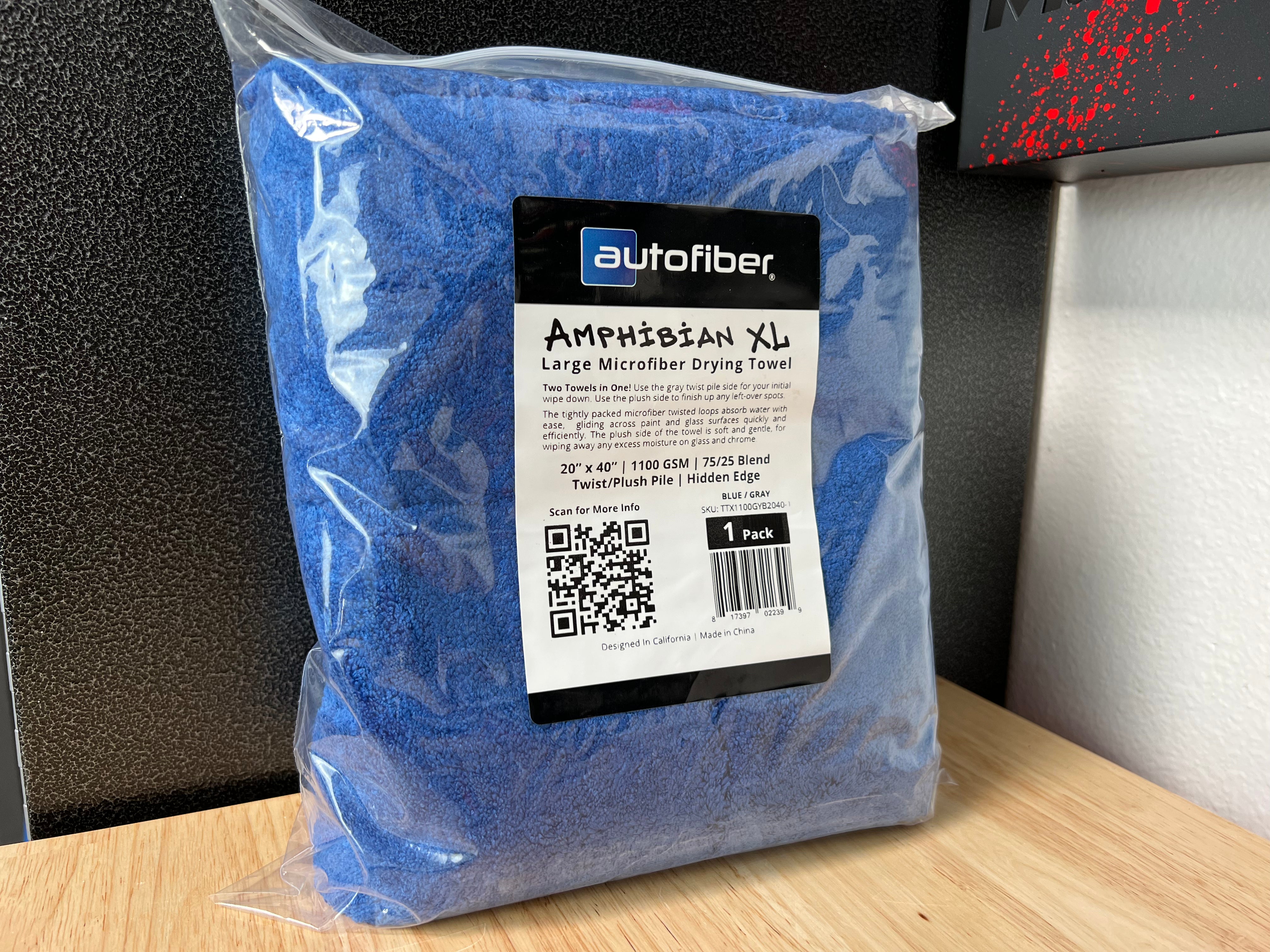 AUTOFIBER AMPHIBIAN XL - Microfiber Drying Towel (20 in. x 40 in., 110 –  DTLR Supply