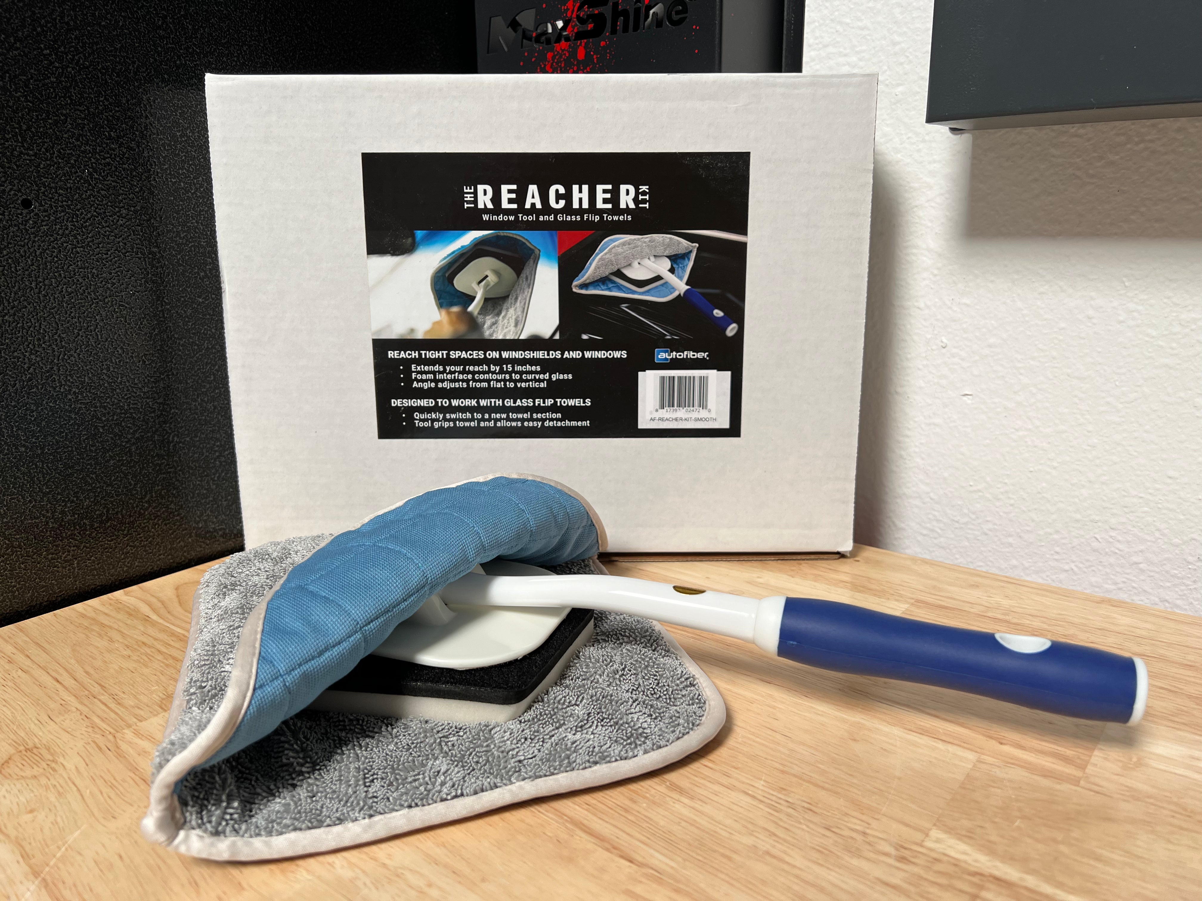Autofiber The Reacher Glass Cleaning Kit w/Glass Flip Towels (Smooth/Twist)