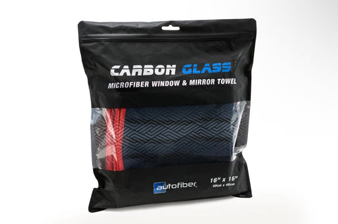 Autofiber [Carbon Glass Towel] Microfiber Window & Mirror Towel (16"x16") - 5 pack