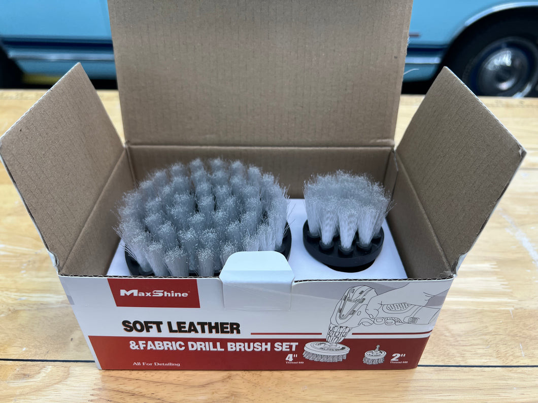 Maxshine  Soft Leather & Fabric Drill Brush Set