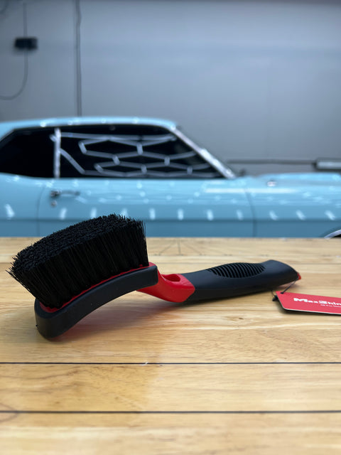 Maxshine Soft Grip Heavy Duty Tire Brush with Short Handle