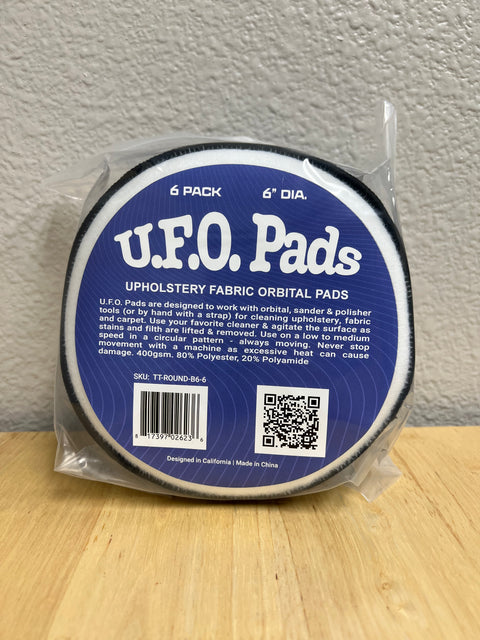 AutoFiber U.F.O Pads (Upholstery / Fabric Orbital Pads) 6 Pack