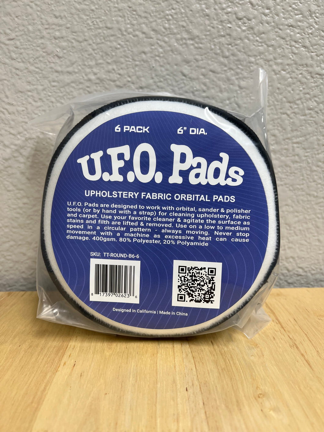 AutoFiber U.F.O Pads (Upholstery / Fabric Orbital Pads) 6 Pack