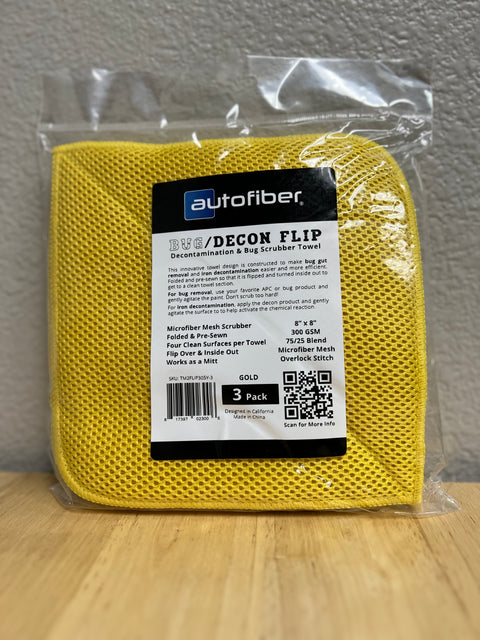 AutoFiber BUG Decon Flip Towel (3 pack)