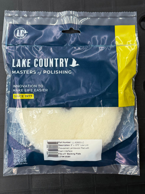 Lake Country Lambswool Pad with Foam Interface (Low Lint)