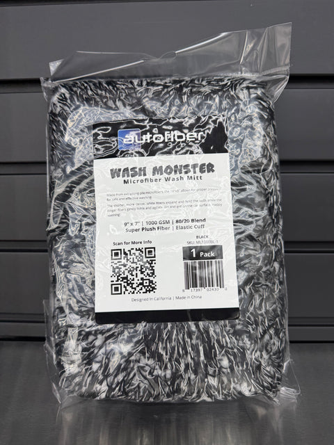 AutoFiber Wash Monster Car Wash Mitt (9 in. x 7 in.) 1 pack