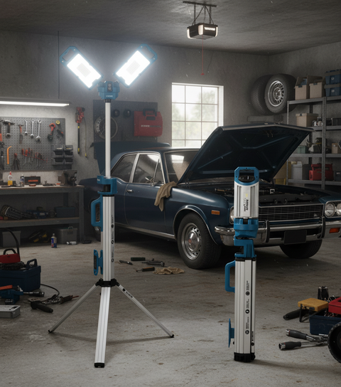 Cordless Dual Color CRI 90 Tripod LED Shop Light -  NextLED (New & Improved) NT-6926M