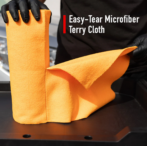 Mxshine 260GSM Microfiber Tear-Away Towel Roll - 30 Sheets/Roll