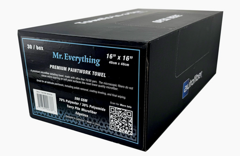 [Towels-in-a-Box] Mr. Everything Premium Paintwork Towel (16 in. x 16 in., 390 gsm) 30 pack