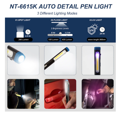 NextLED 3-in-1 Auto Detailing Pen Light - NT-6615K
