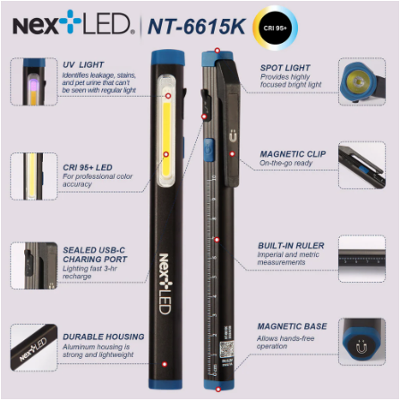 NextLED 3-in-1 Auto Detailing Pen Light - NT-6615K