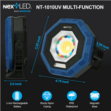 Load image into Gallery viewer, Professional Cordless Color Matching UV Flood Light - NextLED NT-1010UV
