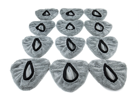 AutoFiber STEAMER COVER Triangle Head Microfiber Steamer Bonnet  - 12 pack