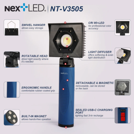 Next LED Professional Handheld Coating Light with Diffuser - NT-V3505