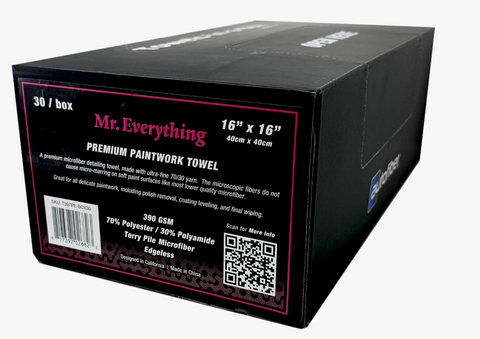 [Towels-in-a-Box] Mr. Everything Premium Paintwork Towel (16 in. x 16 in., 390 gsm) 30 pack