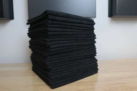200 GSM Edgeless Micro Fiber - BLACK (25 Pack)