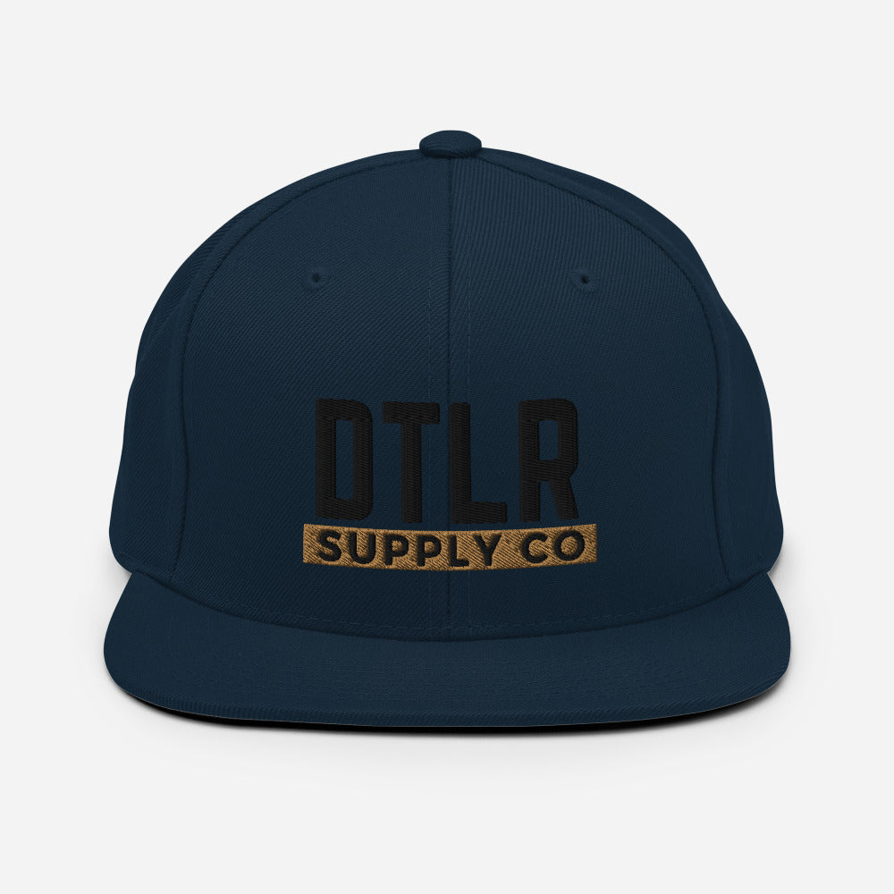 DTLR Supply STACKED BLACK Snapback Hat